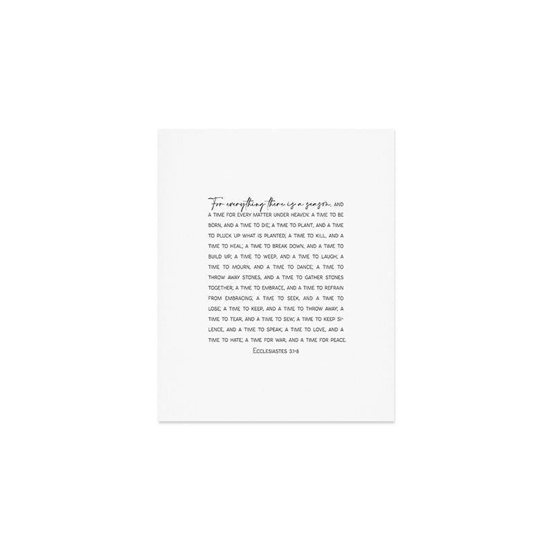 For everything there is a season, Ecclesiastes 3:1-8 Art Print Gallery Image 1