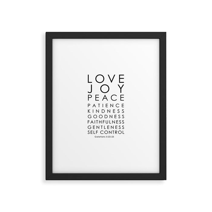 Fruits of the Spirit, Galatians 5:22-23 Framed Art Print Gallery Image 1