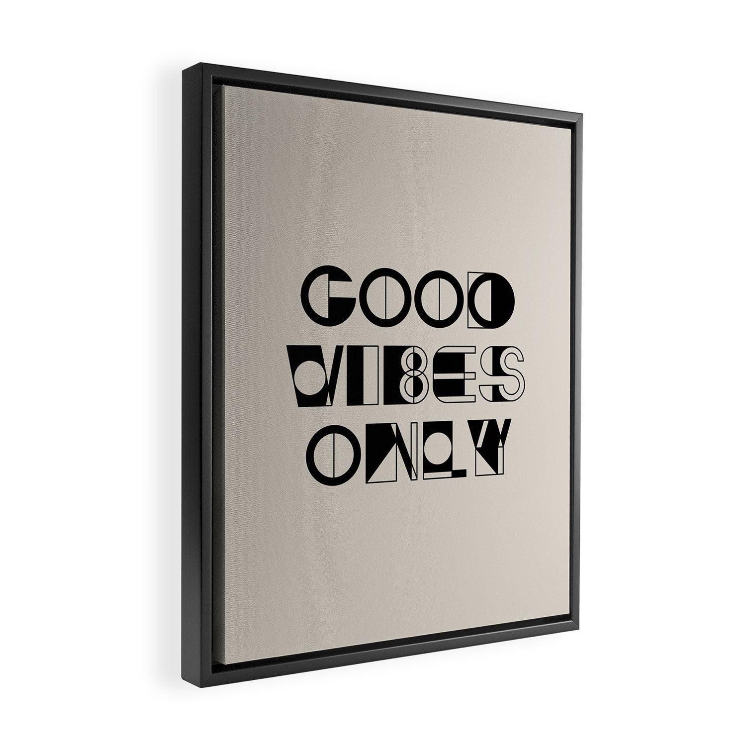 GOOD VIBES ONLY Framed Canvas Print Gallery Image 2