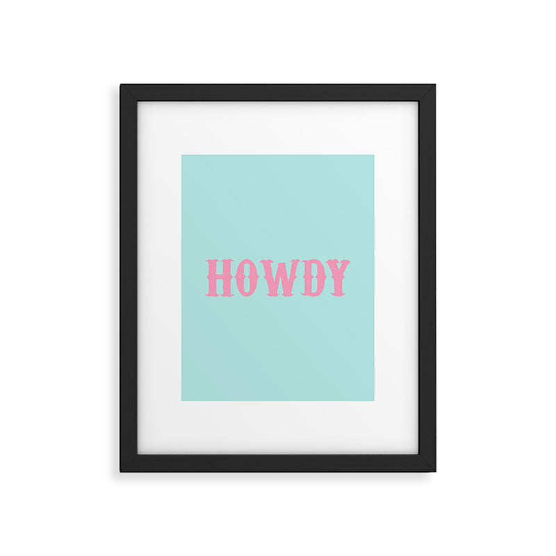 HOWDY Framed Art Print Gallery Image 4