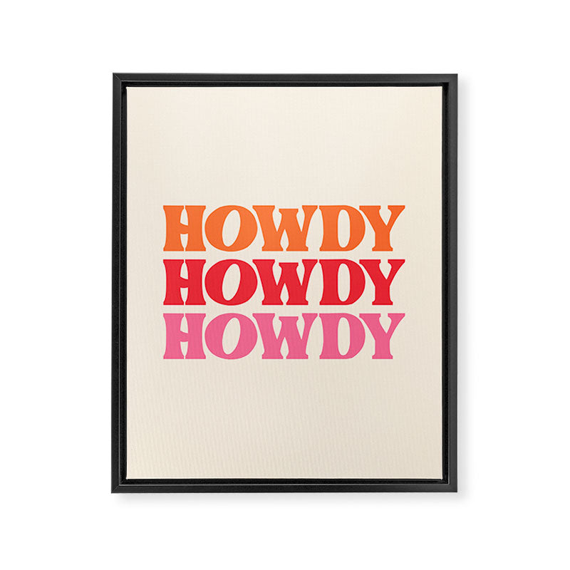 Howdy  Framed Canvas Print Gallery Image 8