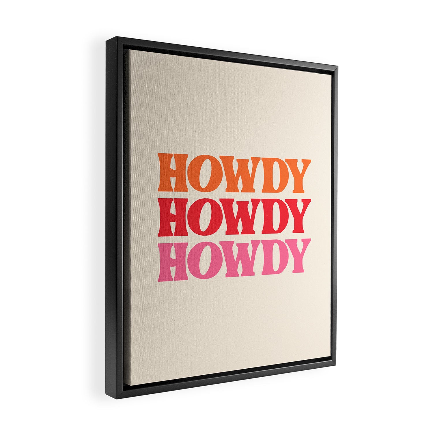 Howdy  Framed Canvas Print Gallery Image 2