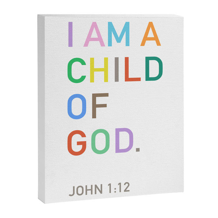 I Am A Child Of God, Bible Verse  Canvas Print Gallery Image 1