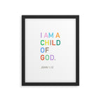 I Am A Child Of God, Bible Verse  Framed Art Print Gallery Image 6