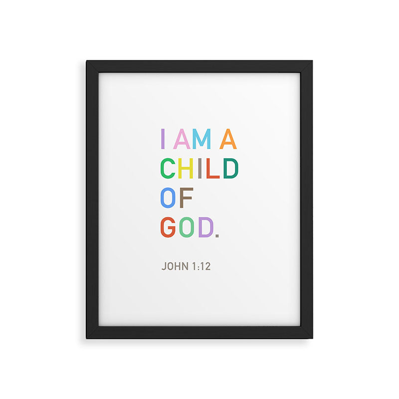 I Am A Child Of God, Bible Verse  Framed Art Print Gallery Image 6