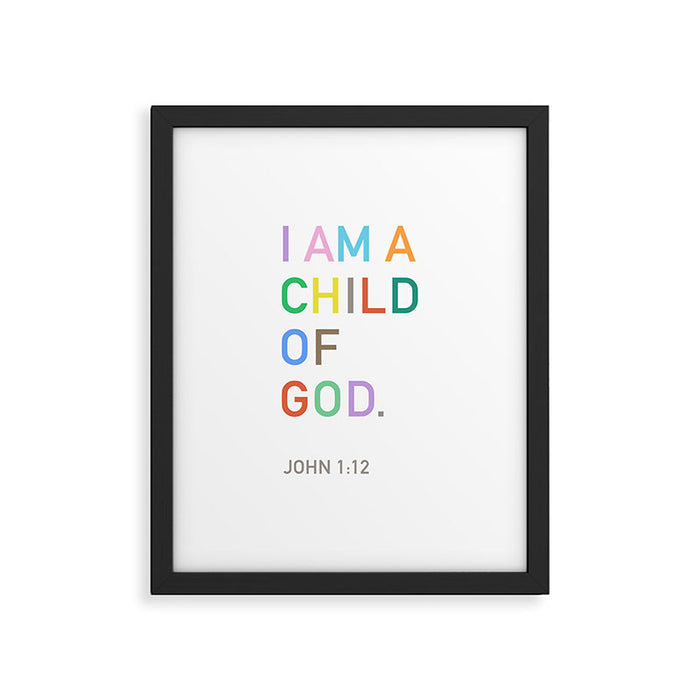 I Am A Child Of God, Bible Verse  Framed Art Print Gallery Image 1