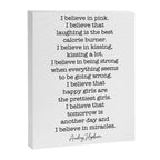 I Believe In Pink. I Believe That Laughing Is the Best Calorie Burner-Audrey Hepburn Canvas Print Gallery Image 6