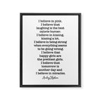 I Believe In Pink. I Believe That Laughing Is the Best Calorie Burner-Audrey Hepburn Framed Canvas Print Gallery Image 6