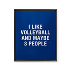 I LIKE VOLLEYBALL AND MAYBE 3 PEOPLE Framed Canvas Print Gallery Image 8