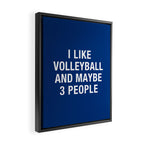 I LIKE VOLLEYBALL AND MAYBE 3 PEOPLE Framed Canvas Print Gallery Image 2