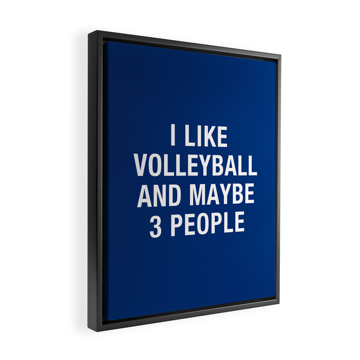 I LIKE VOLLEYBALL AND MAYBE 3 PEOPLE Framed Canvas Print Gallery Image 2