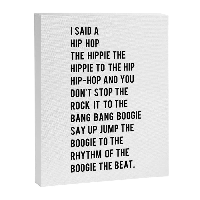 I Said a Hip Hop Hippie to the Hippie Canvas Print Gallery Image 1