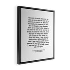 It's Never Too Late Benjamin Button Framed Canvas Print Gallery Image 2