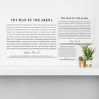 Man In The Arena, Theodore Roosevelt, Framed Art Canvas Print Gallery Image 3