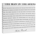 Man In The Arena, Theodore Roosevelt, Framed Art Canvas Print Gallery Image 3
