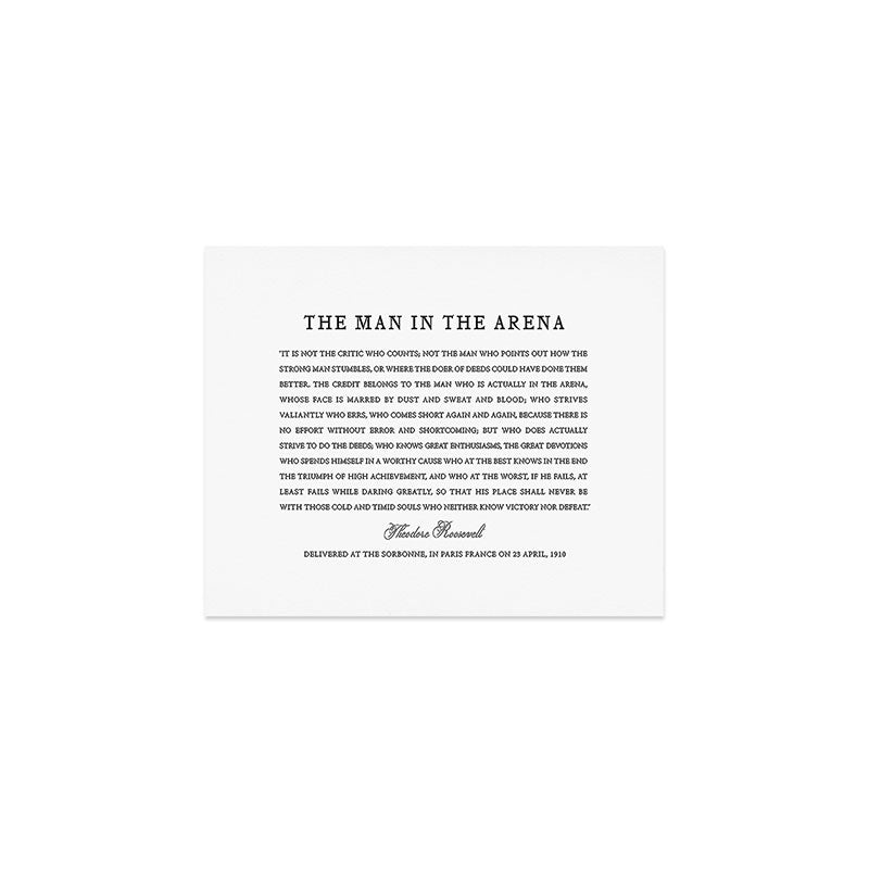 Man In The Arena, Theodore Roosevelt, Framed Art Art Print Gallery Image 1