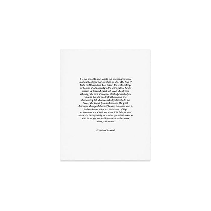 Man In The Arena Theodore Roosevelt Art Print Gallery Image 1