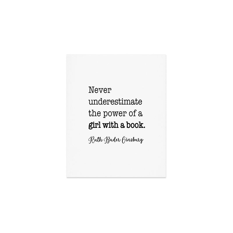 Never underestimate the power of a girl with a book. Art Print Gallery Image 1