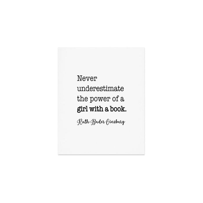 Never underestimate the power of a girl with a book. Art Print Gallery Image 1