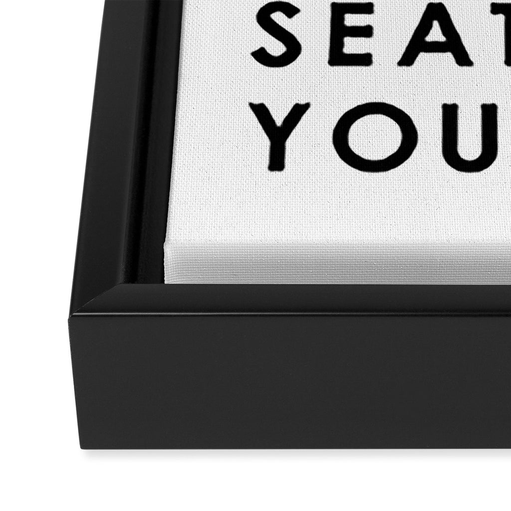 Please Seat Yourself  Framed Canvas Print Gallery Image 3