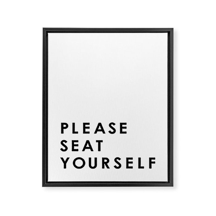 Please Seat Yourself  Framed Canvas Print Gallery Image 1