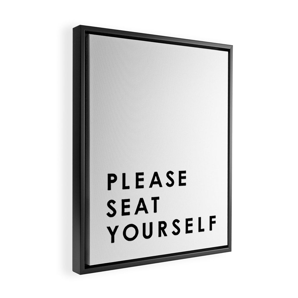 Please Seat Yourself  Framed Canvas Print Gallery Image 2