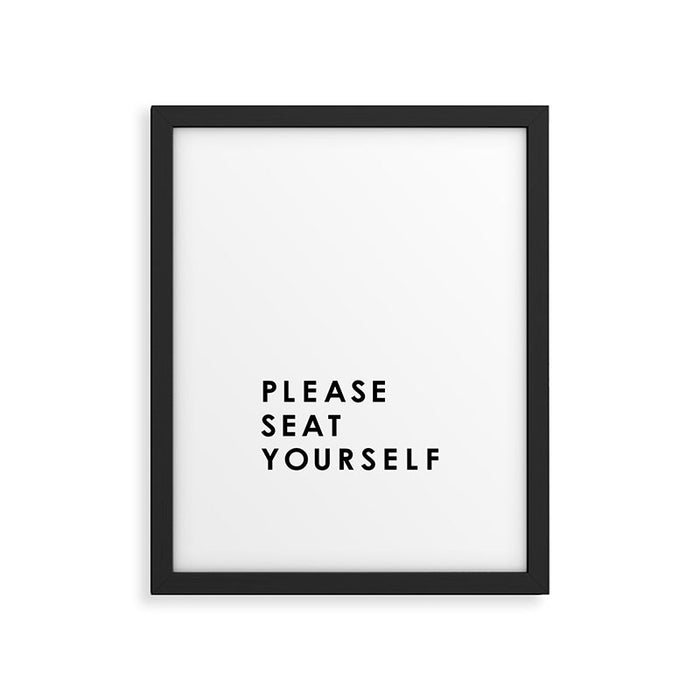 Please Seat Yourself  Framed Art Print Gallery Image 1