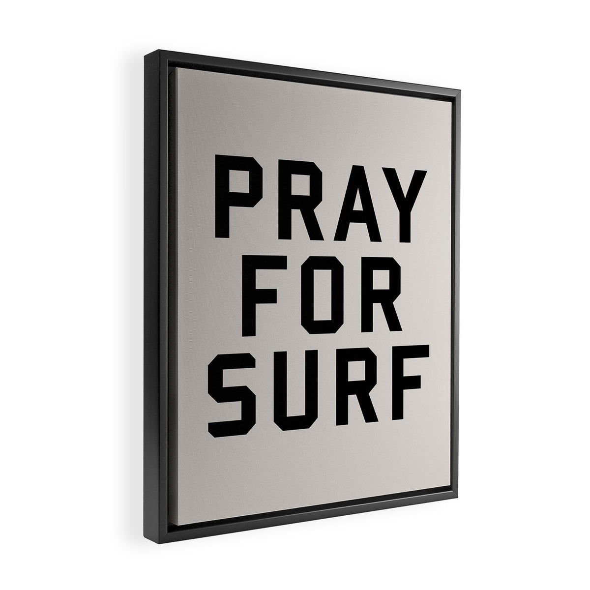 Pray For Surf Framed Canvas Print Gallery Image 2