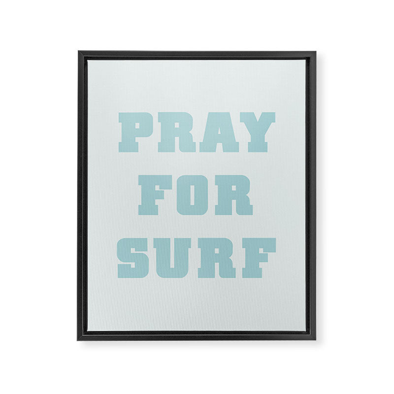 Pray For Surf Framed Canvas Print Gallery Image 8