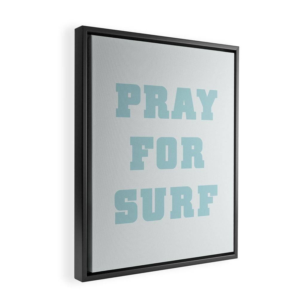 Pray For Surf Framed Canvas Print Gallery Image 2