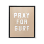 Pray for Surf - sand color Framed Canvas Print Gallery Image 8