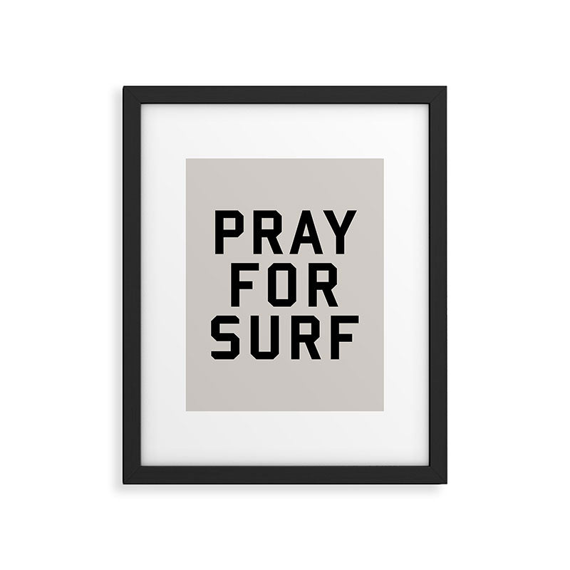 Pray For Surf Framed Art Print Gallery Image 6
