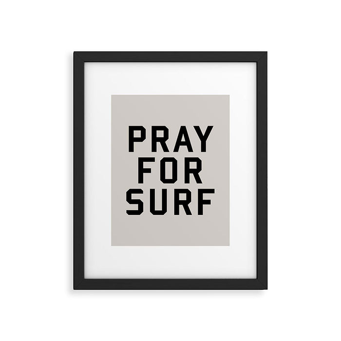 Pray For Surf Framed Art Print Gallery Image 1