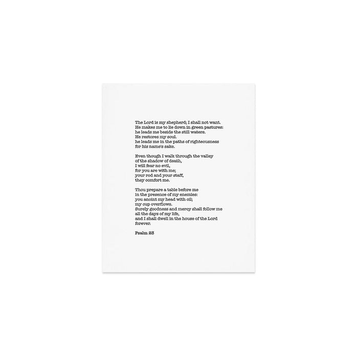 Psalm 23 Bible Verse Print - The LORD is my shepherd Art Print Gallery Image 1
