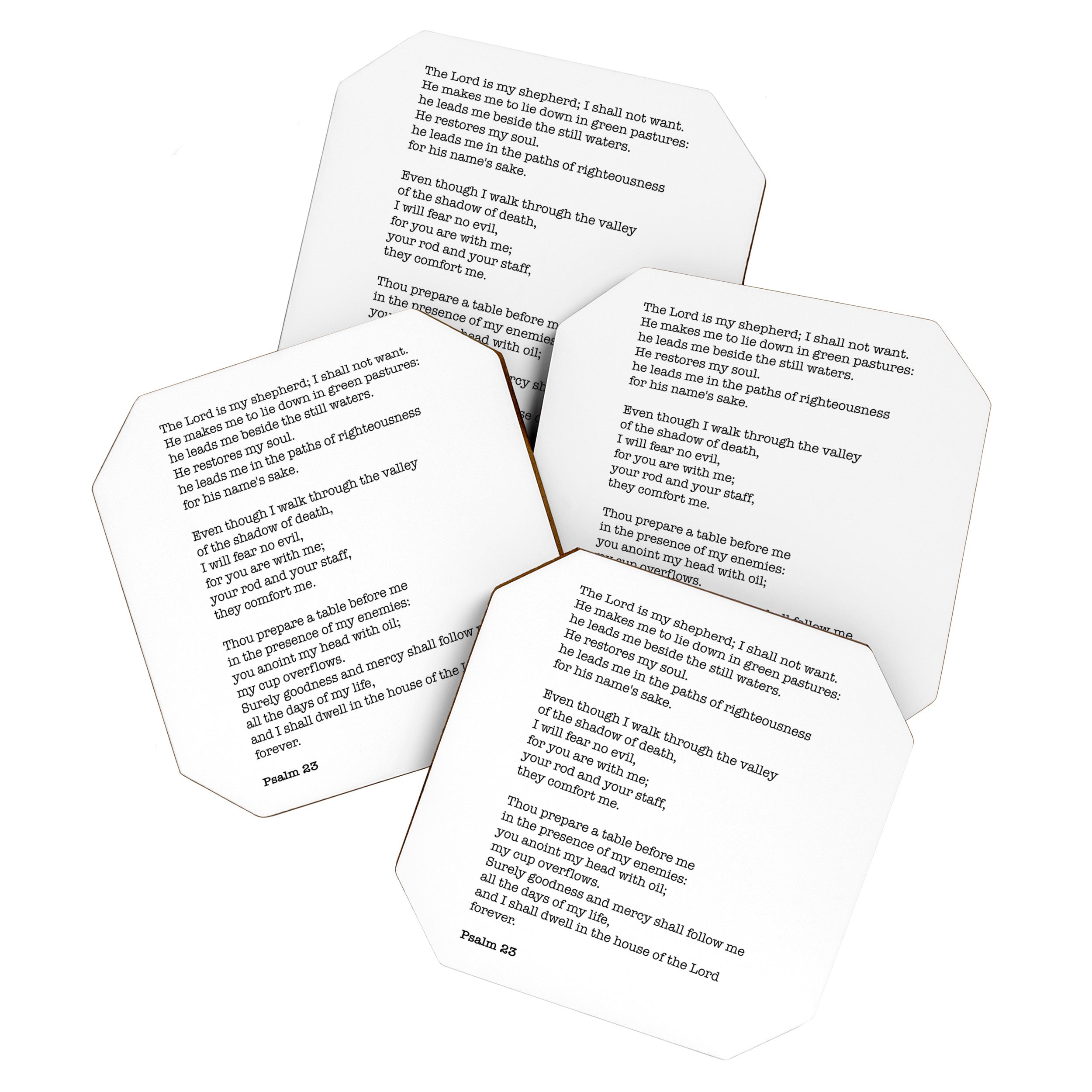 Psalm 23 Bible Verse Print - The LORD is my shepherd Coaster Gallery Image 1