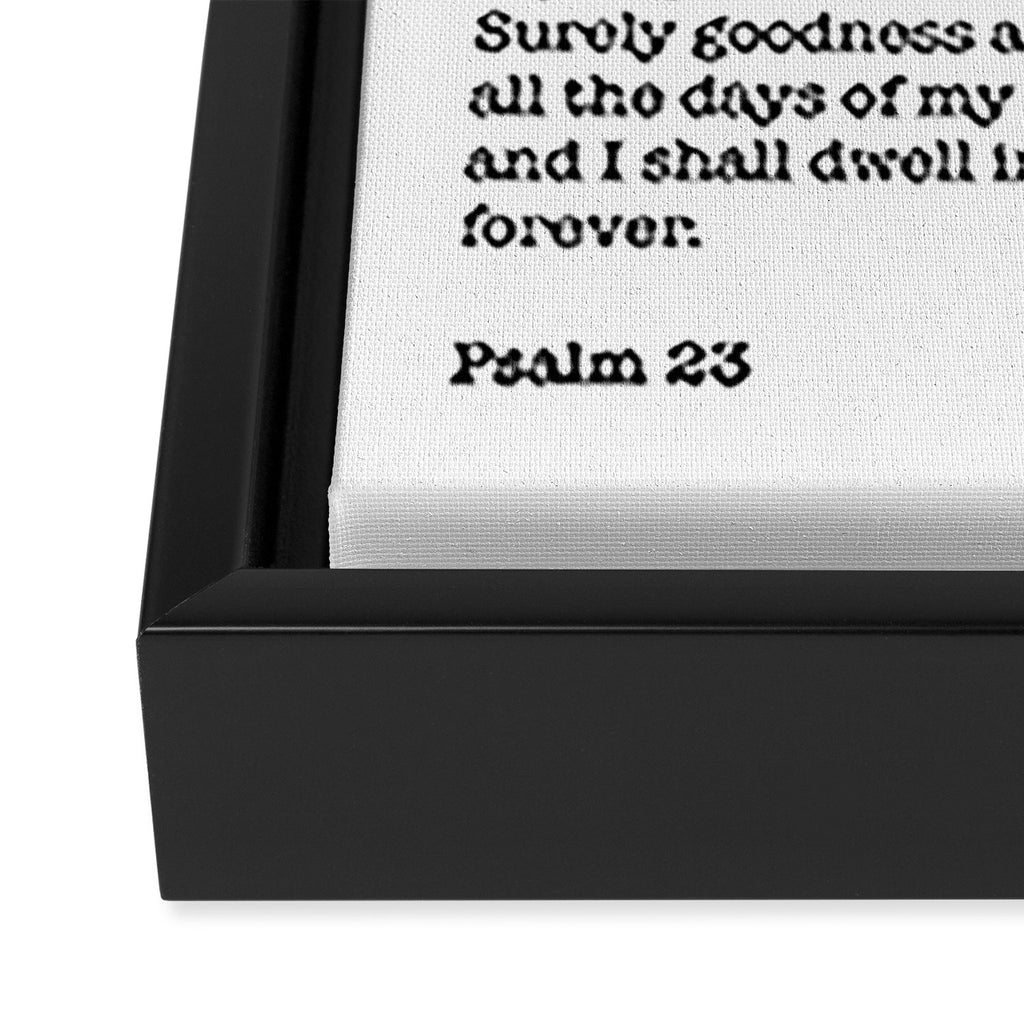 Psalm 23 Bible Verse Print - The LORD is my shepherd Framed Canvas Print Gallery Image 3