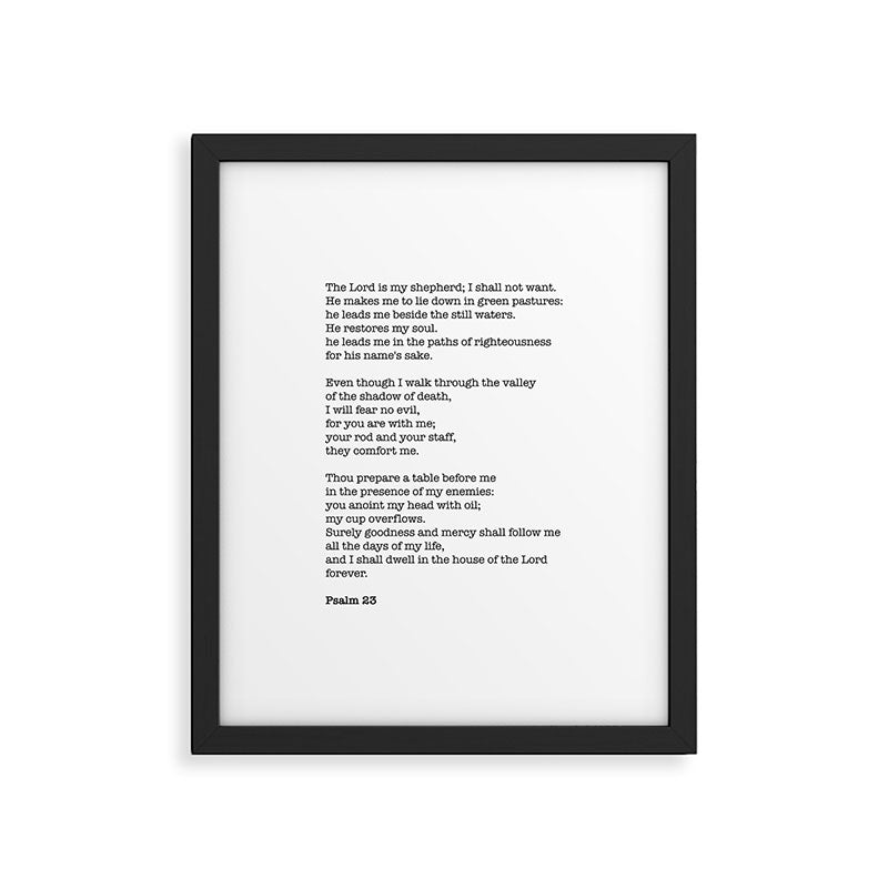 Psalm 23 Bible Verse Print - The LORD is my shepherd Framed Art Print Gallery Image 4
