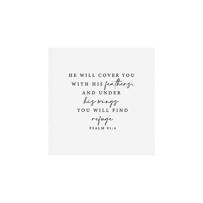 Psalm 91: 4 He will cover you with his feathers Art Print Gallery Image 1