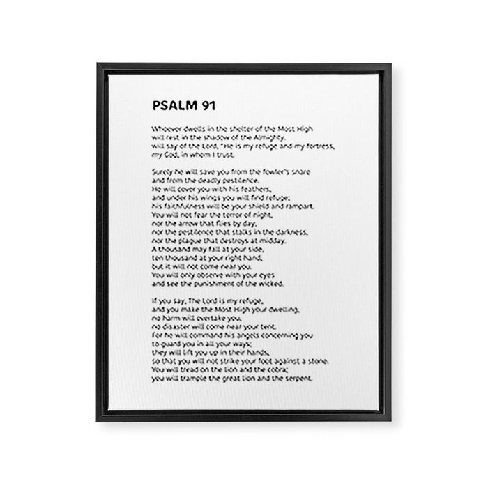 Psalm 91 Framed Canvas Print Gallery Image 1