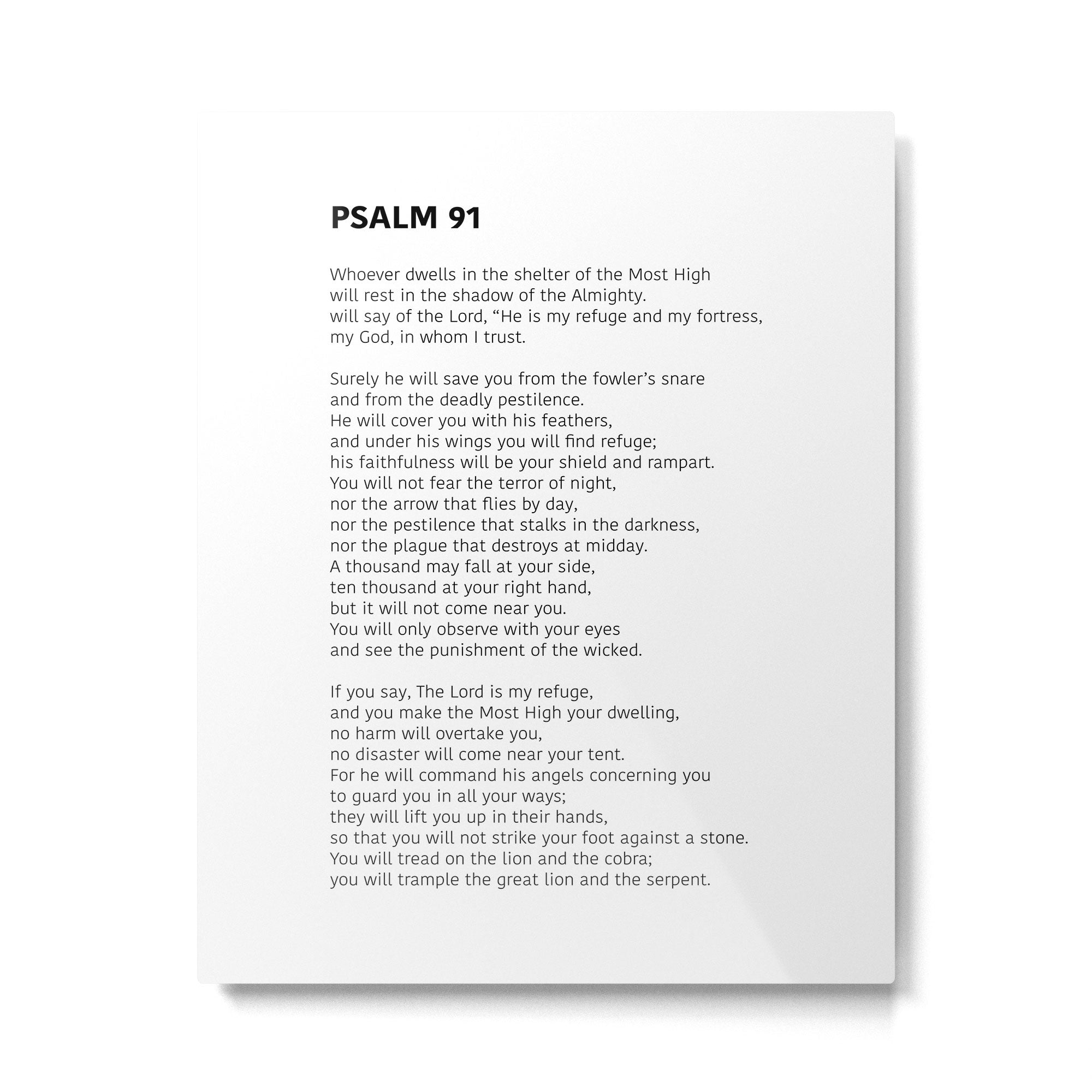 Psalm 91 Metal Print Gallery Image 6