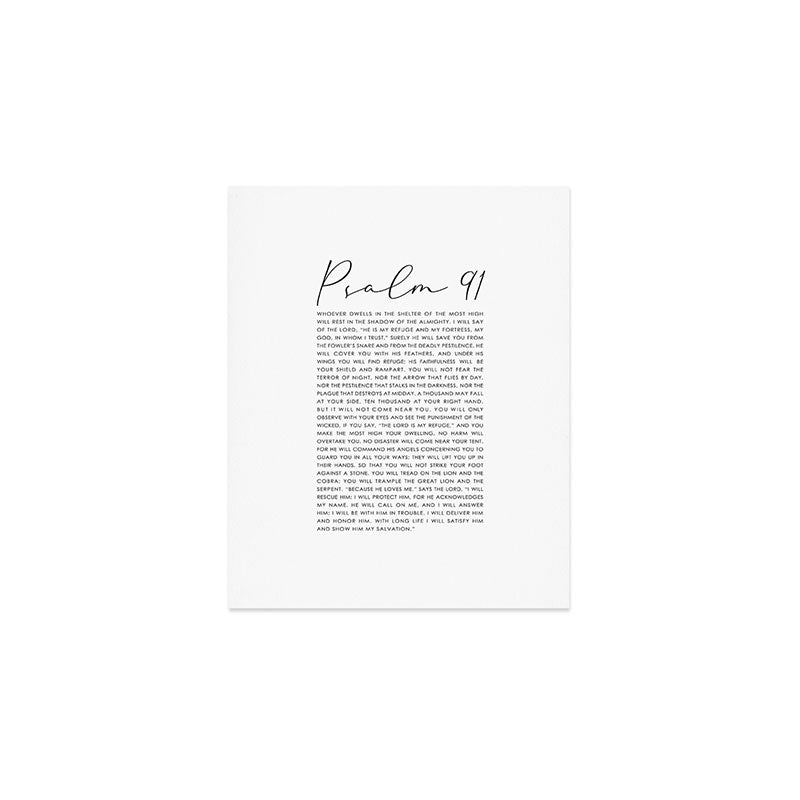 Psalm 91 Whoever dwells in the shelter of the Most High Art Print Gallery Image 1
