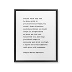 Ralph Waldo Emerson, Finish Each Day  Framed Canvas Print Gallery Image 8
