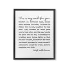 Ralph Waldo Emerson Quote, My Wish For You Framed Canvas Print Gallery Image 8