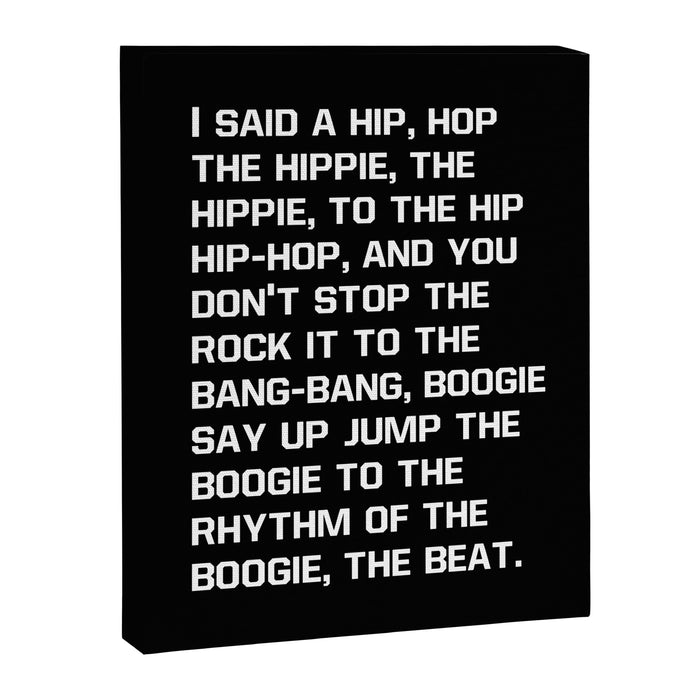 Rapper's Delight, I said a hip hop Canvas Print Gallery Image 1