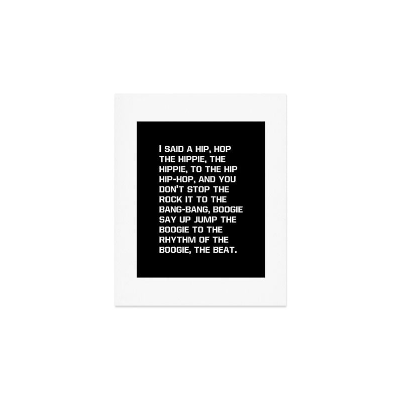 Rapper's Delight, I said a hip hop Art Print Gallery Image 1