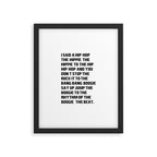 RAPPERS DELIGHT I Said A Hip Hop Framed Art Print Gallery Image 4
