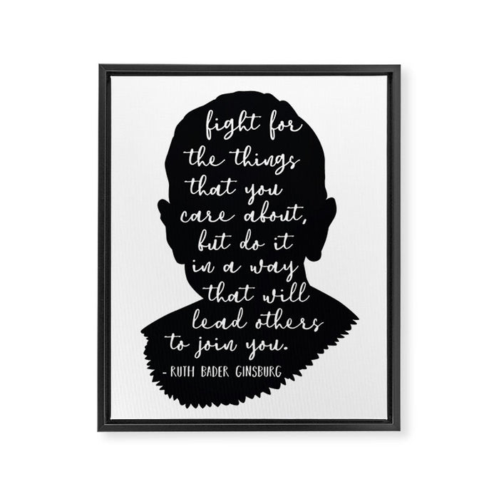 Ruth Bader Ginsburg Quote Framed Canvas Print Gallery Image 1