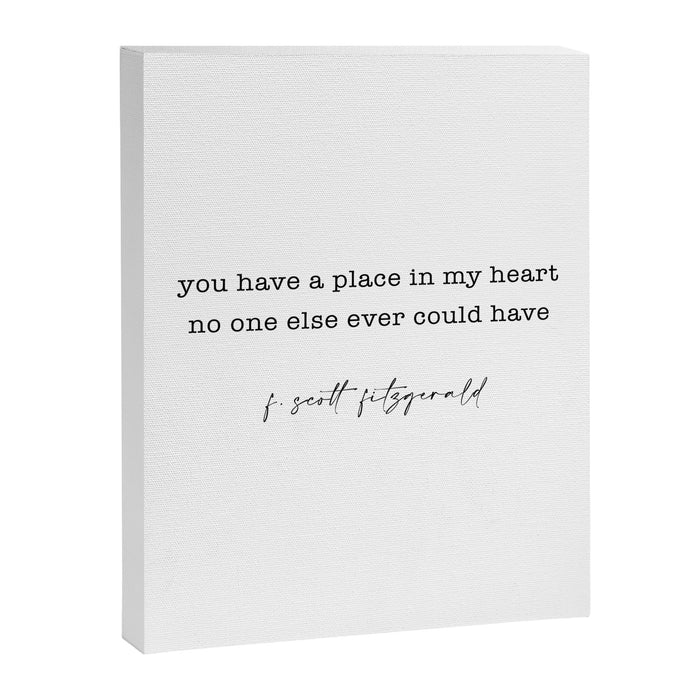 scott fitzgerald quote, love quote Canvas Print Gallery Image 1