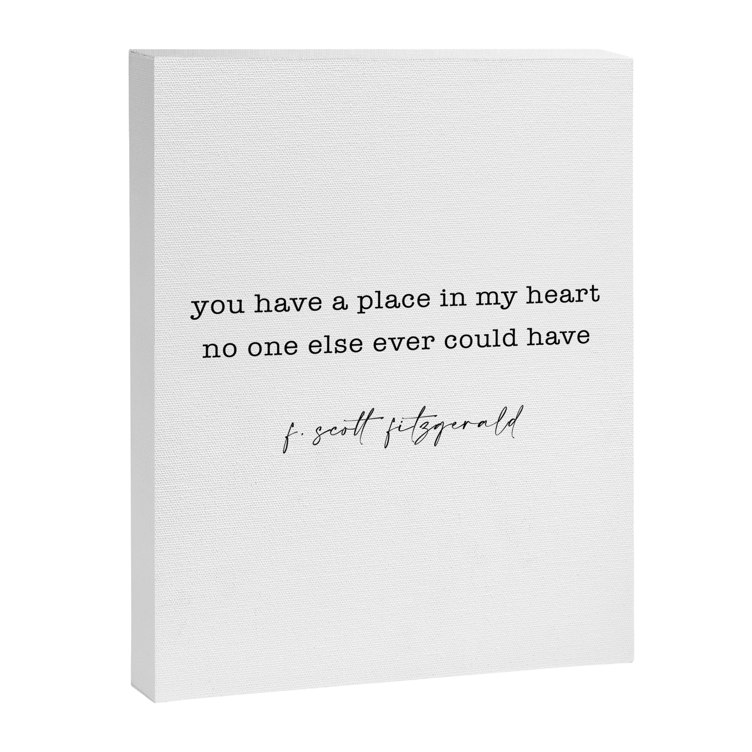 scott fitzgerald quote, love quote Canvas Print Gallery Image 8