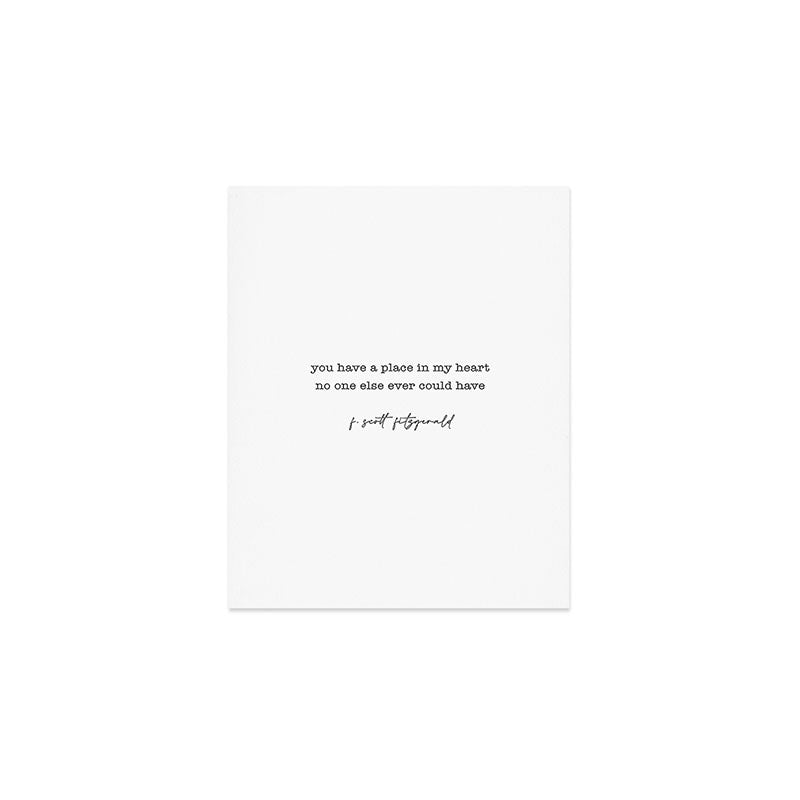 scott fitzgerald quote, love quote Art Print Gallery Image 1